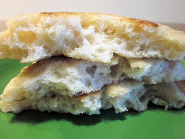 Bubbly Flatbread Inside View